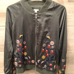 Green with floral Xhildration Jacket